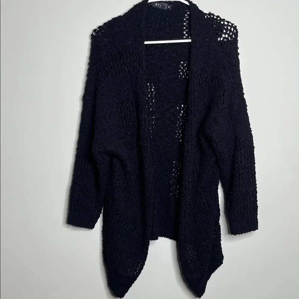 Kyl Black Chunky Cardigan Small